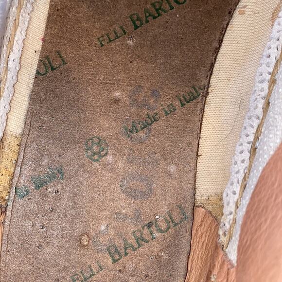 Italian Leather Leopard Lace Up Sneakers 39 - Picture 12 of 13